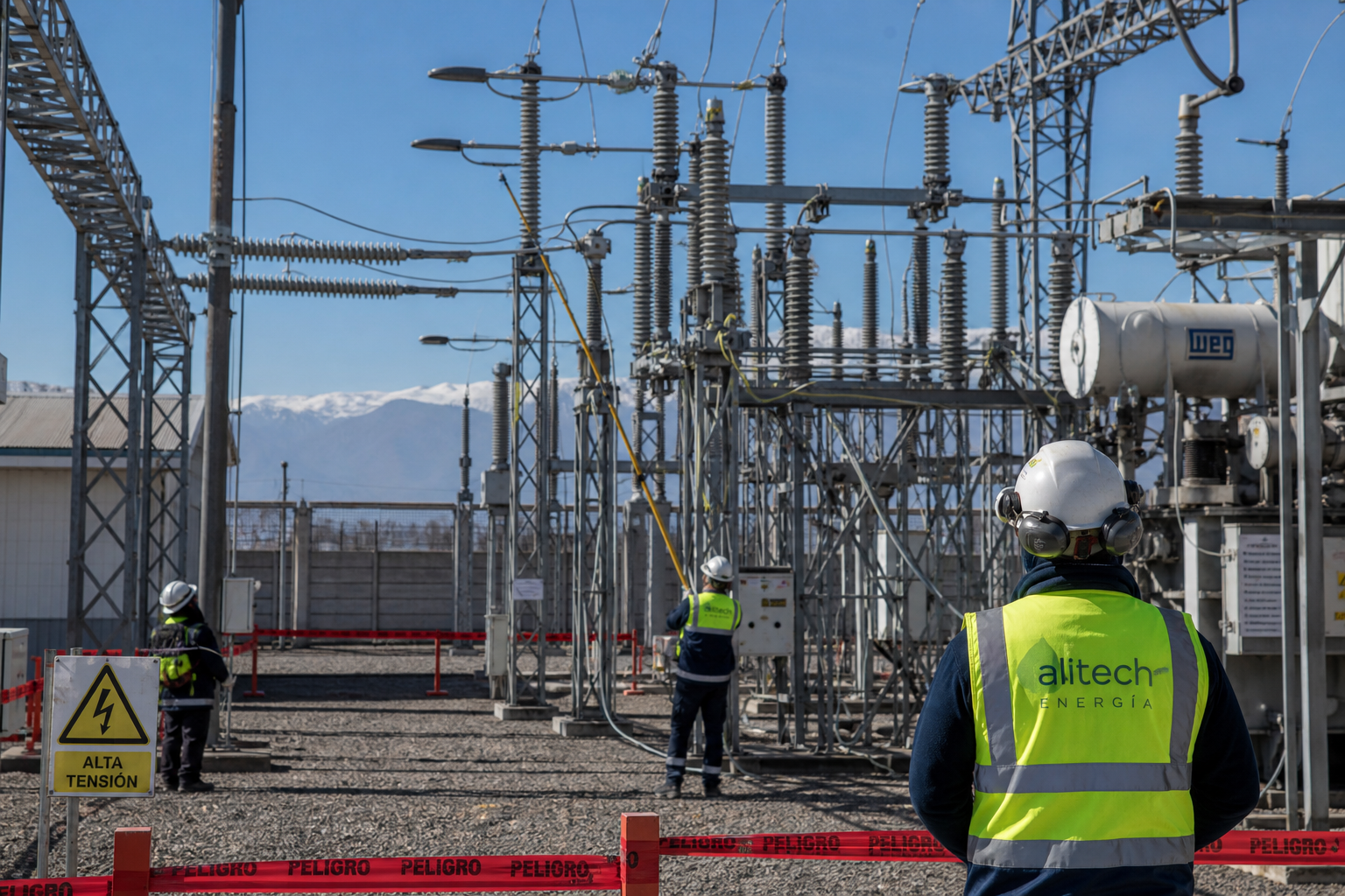 Subestación de alta tensión con mantenimiento seguro